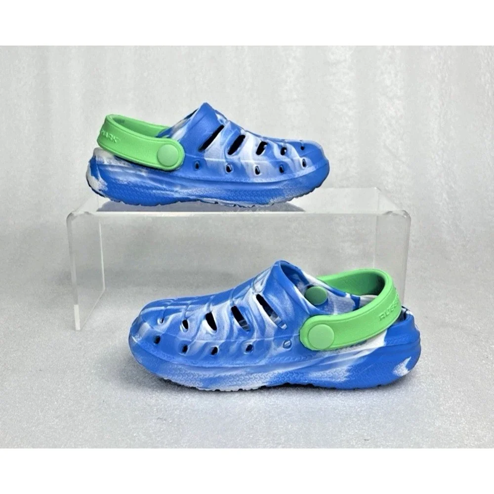 Rugged Shark Eva Clogs Lightweight Slip on Blue Green Toddler Boys Size 7 NEW